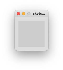Darstellung eines leeren Processing-Programms.